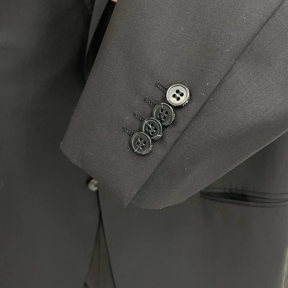 Z ZEGNA Black 2 Button Sport Coat Blazer Size 46L (54L EUR)